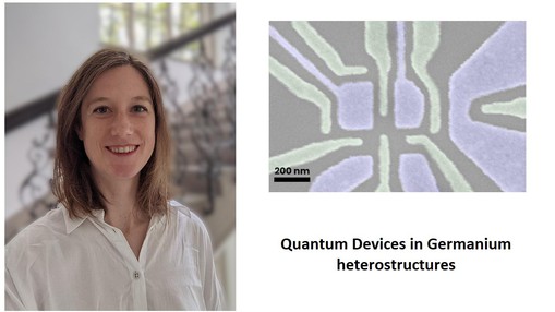 Speaker and one of her quantum devices