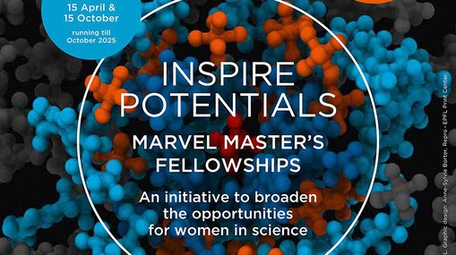 Affiche pour les INSPIRE Potentials — MARVEL Master's fellowships